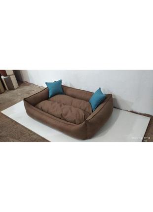 Теплый диван лежанка premium для больших собак 120х80 см.лежанка,лежаки,лежак,лежак для собак,ліжко5 фото