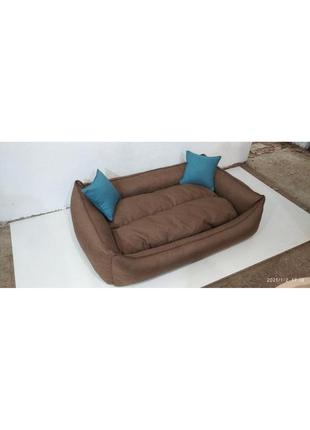 Теплый диван лежанка premium для больших собак 120х80 см.лежанка,лежаки,лежак,лежак для собак,ліжко7 фото