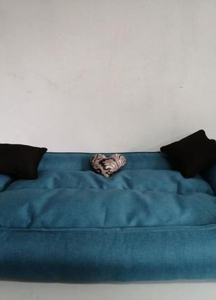 Теплый диван лежанка premium для больших собак 130х90 см. лежанка, лежаки, лежак, лежаки для собак3 фото