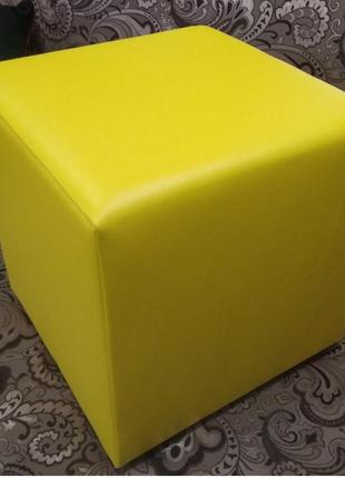 Пуф желтый квадратный ,пуфик ,пуфики ,пуф кожзам ,пуф экокожа,банкетка,банкетки,пуф...