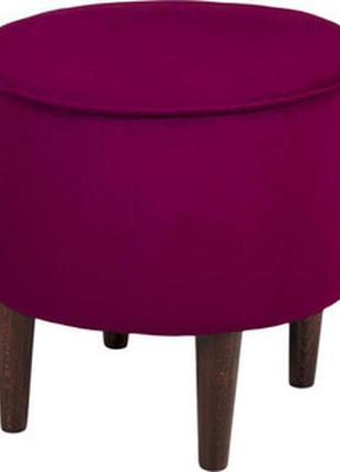 Пуф круглый жасмин (велюр фиолетовый) / мастерская мебель стиль
