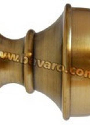 Карниз для штор orvit борджеза металевий дворядний ретро рифлена труба кільце металеве антик 25\19 мм 300см7 фото