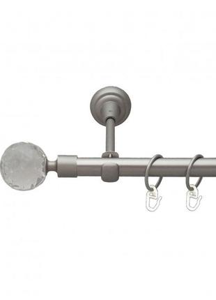 Карниз для штор металевий 19 мм сатин люмієра одинарний 1.60 м