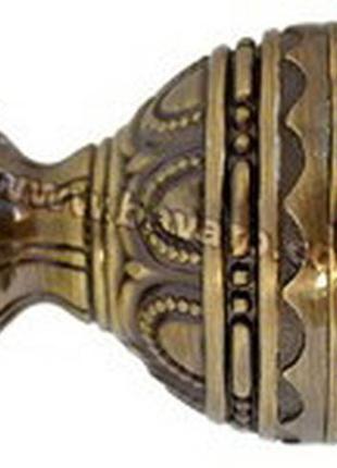 Карниз для штор orvit навона металевий дворядний ретро гладка труба кільце металеве сатин 25\19 мм 200см5 фото