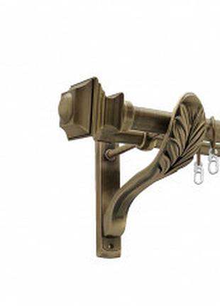 Карниз для штор металлический 25/19мм белое золото люксор