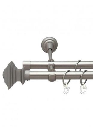 Карниз для штор металлический 25/19мм белое золото люксор