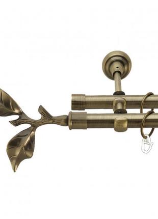 Карниз для штор металлический 25/19мм белое золото люксор