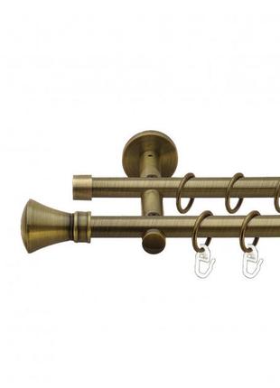 Карниз для штор металлический 25/19мм белое золото люксор