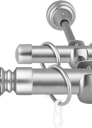 Карниз для штор металевий дворядний 25\19мм сатин савона 240см