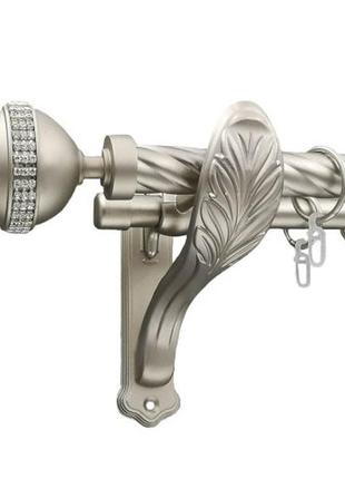 Карниз для штор orvit калісто металевий дворядний ретро гладка труба кільце металеве...