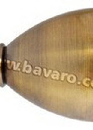Карниз для штор orvit бостон металевий дворядний гладка труба кільце металеве антик 25\19 мм 300см4 фото