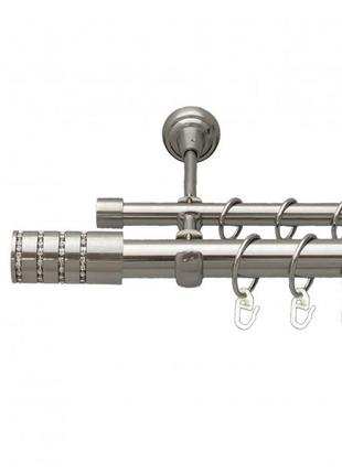 Карниз для штор металлический 25/19мм сатин матовый этерния 3,00мп