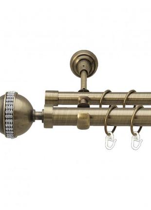 Карниз для штор металевий 25/19мм антик авея 1,60 м