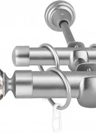 Карниз orvit для штор металевий 25/19мм сатин люмиера гладка 3,00 м