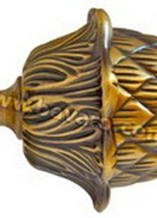 Карниз для штор orvit савона металевий дворядний ретро гладка труба кільце металеве сатин 25\19 мм 200см5 фото