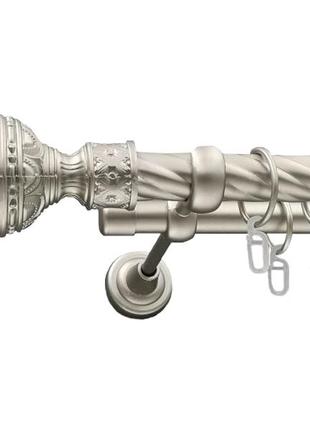 Карниз для штор металевий 25/19мм сталь блискуча люксор 3,00 мп