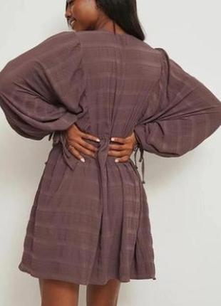 Гарна лекга жіноча міні сукня вільного крою na-kd. плаття. женское платье оверсайз4 фото