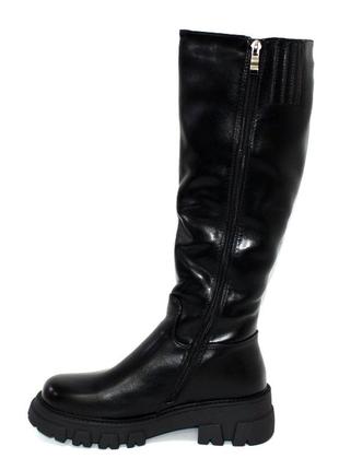 Теплі жіночі чоботи чорні зимові (зима 2022-2023) для жінок,стильні,зручні,комфортні5 фото