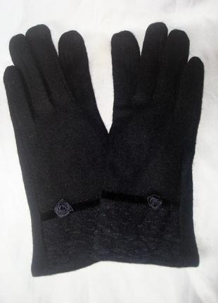 Кашемировые теплые женские перчатки на меху