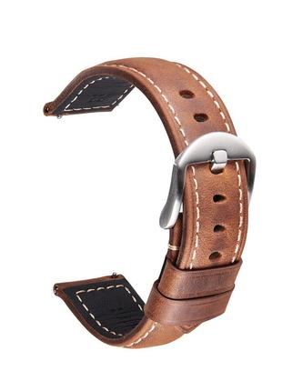 Ремінець для годинника з натуральної шкіри crazy horse, із системою швидкої заміни 22 мм9 фото