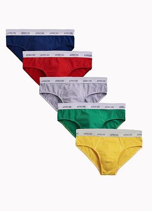Набор брифов для парней apriori цветных, 5 шт.
