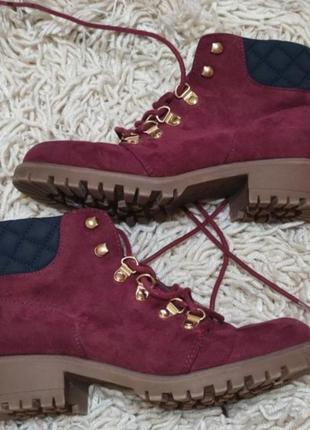 Замшеві черевички new look 36 розмір.ботінки