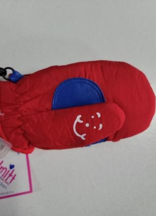 Рукавиці варішки для дітей червоні рукавички2 фото