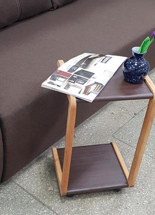 Журнальний, кавовий столик. приліжковий столик на колесах.4 фото