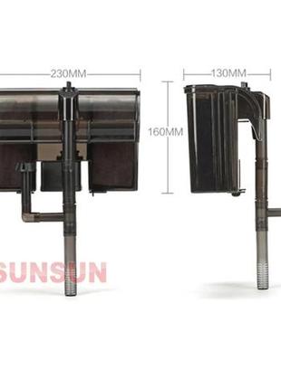 Навесной фильтр sunsun hbl-701 для аквариума до 150л2 фото