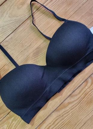 Бюстгальтер c&a в рубчик, размер евро 85b, цвет черный