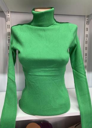 Зелений насичений гольфик в рубчик 💚💚💚