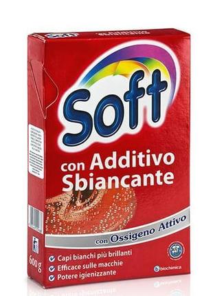Пятновыводитель отбеливатель для белого soft con additivo sbiancante, 0,6 кг
