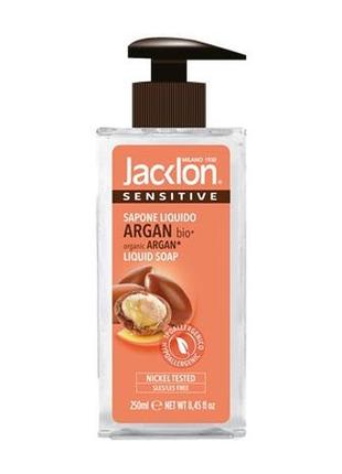 Органічне гель мило jacklon sensitive олія арганії argan 250мл