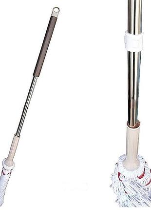 Швабра мотузкова з віджиманням тріскачкою й бавовняною насадкою