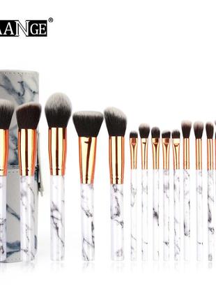 Набор кистей для макияжа maange makeup brush set marble серый (10шт)