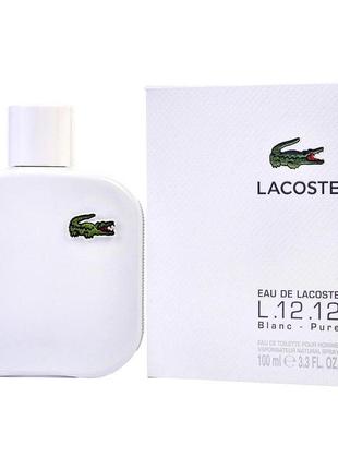 Мужская туалетная вода lacoste eau de lacoste l.12.12: blanc 100мл ( лакост о де лакост л.12.12: бланк )