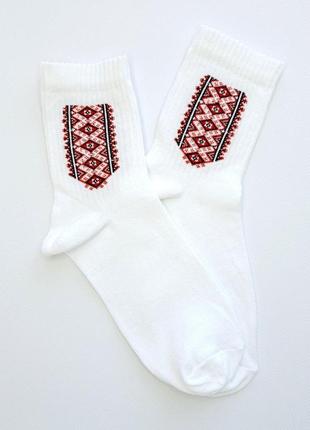 Носки патриотические вышиванка женские с украинской символикой 36-40 р / прикольные носки /