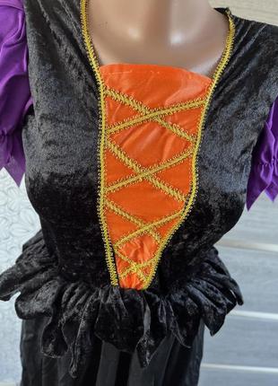 Карнавальний костюм відьма, чаклунка 130-140 см 8-9 років6 фото