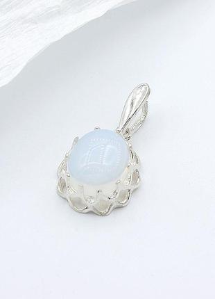 Серебряный кулон с лунным камнем