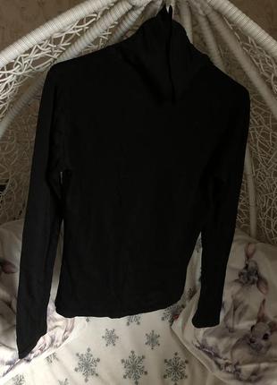 Класична чорна водолазка з флісом тепла