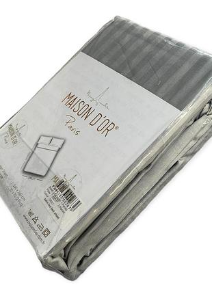 Простынь сатиновая maison d'or 240*260+наволочки 2-50*70 grey