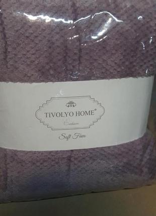 Плед tivolyo home favo soft  сиреневый евро 200*220