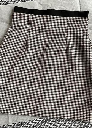 Спідниця юбка zara check mini skirt