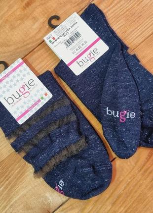 Жіночі шкарпетки bugie, розмір one size, колір синій1 фото