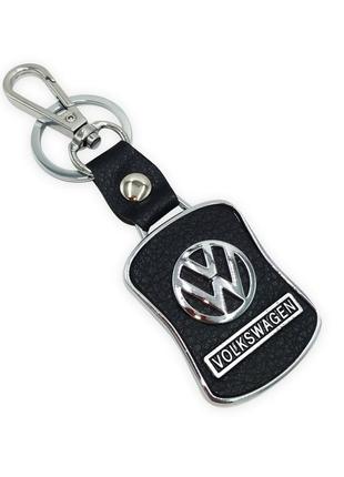 Брелок для автомобільних ключів volkswagen, чорний брелок з логотипом volkswagen1 фото