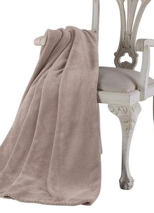 Плед tivolyo home favo soft коричневый евро 200*220