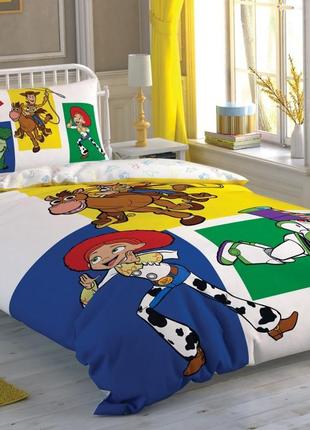 Дитяче постільна білизна tac disney toy story 4 adventure ранфорс полуторний на гумці