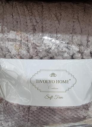 Плед tivolyo home nappa favo soft toprak евро 200*220