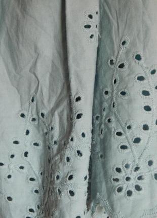 Хлопкове на бретелях плаття сарафан ришелье прошва натуральна тканина від primark3 фото