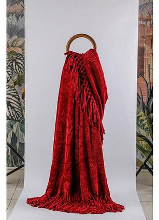 Плед tivolyo home nappa favo soft bordo евро 200*220